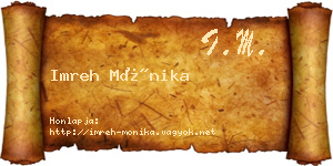 Imreh Mónika névjegykártya